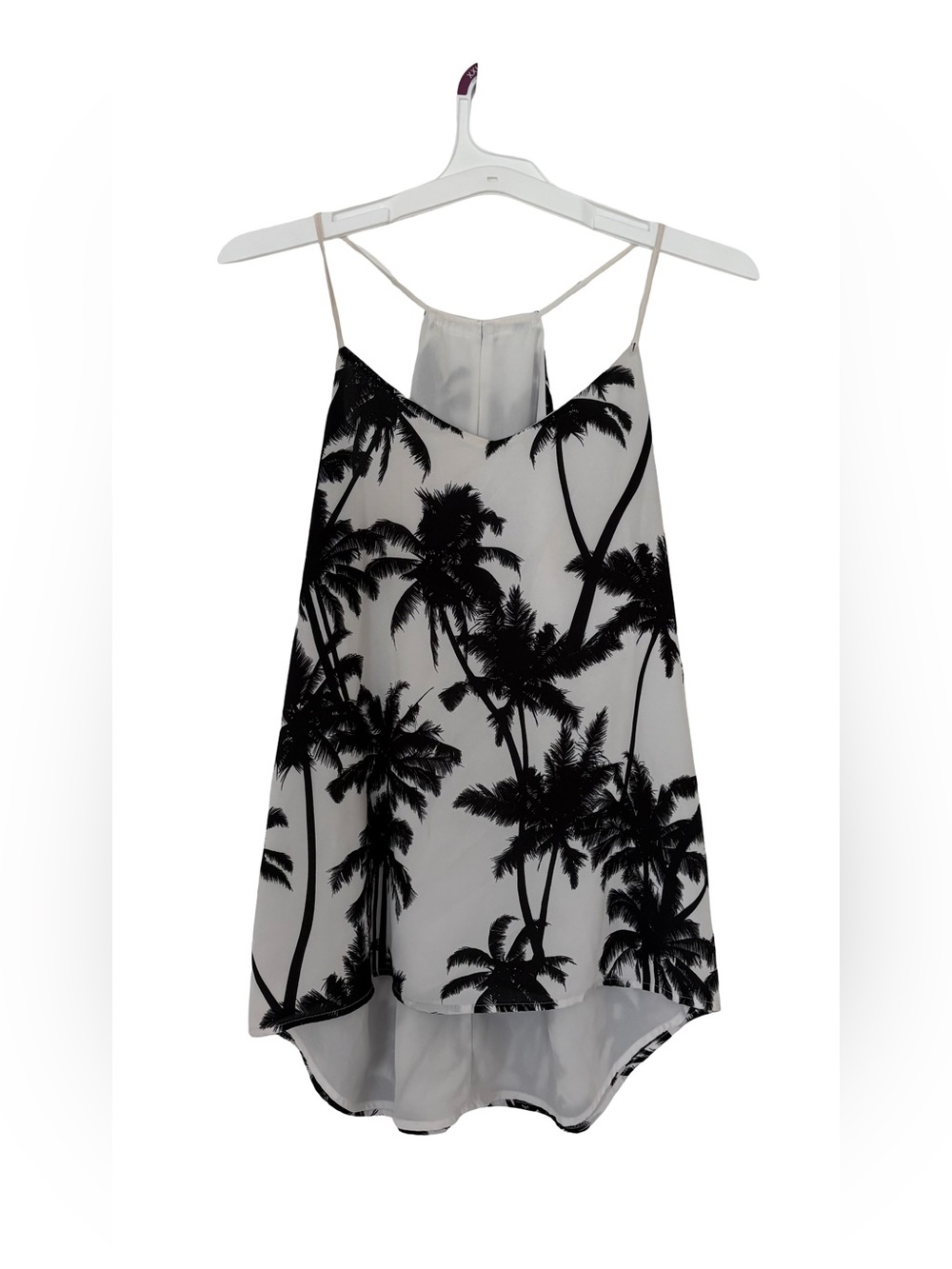 Express Black Palm-Print Spaghetti Strap Cami